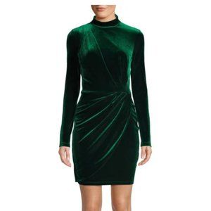 Black Halo Dark Green Briar Velvet Mini Dress - US Size 8
